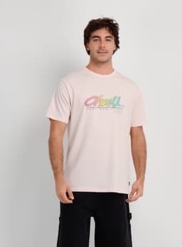 POLERA MANGA CORTA KEYS FL ROSADO CLARO S