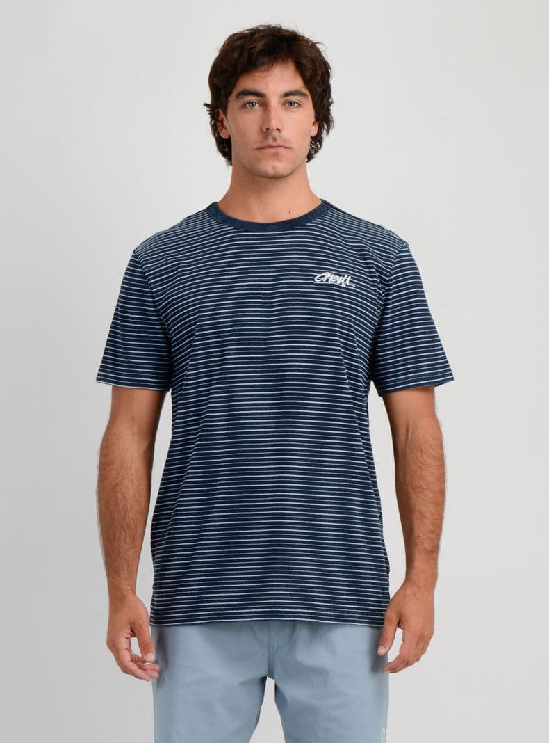 POLERA MANGA CORTA BROCKTON II AZUL OSCURO L