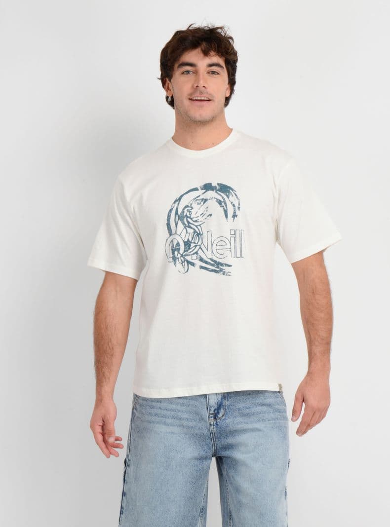 POLERA MANGA CORTA OG CIRCLE SURFER BEIGE CLARO M