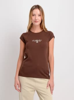 POLERA MANGA CORTA MONETTE CAFE L