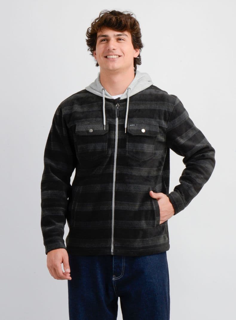 CAMISA POLAR MANGA LARGA ARCHER NEGRO M