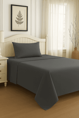 Set De Sabanas 2 Plazas Gris Oscuro