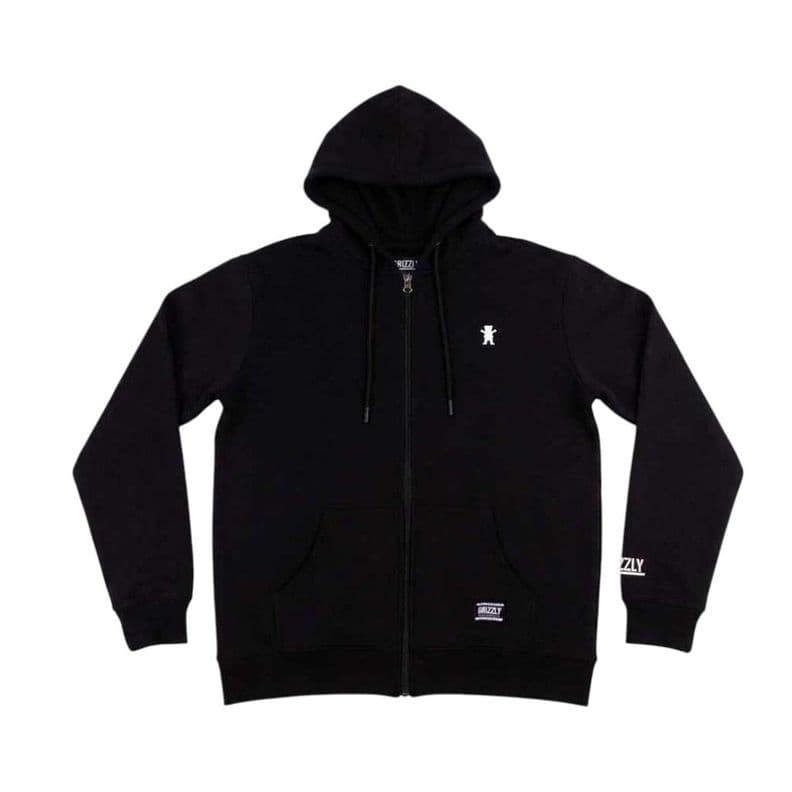 Poleron Full Zip Hombre Grizzly Griptape Embroidered OG Bear Negro S