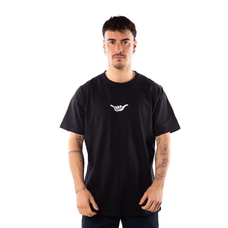 Polera Hombre T-Shirt Hang Loose Black Essencial Negro XL