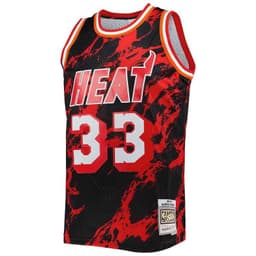 Camiseta Mitchell and Ness Miami Heat Alonzo Mourning 33 Marble Rojo L