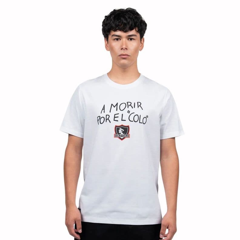Polera Hombre Colo Colo Urbano "Por el Colo" Blanco XL