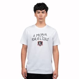 Polera Hombre Colo Colo Urbano "Por el Colo" Blanco M