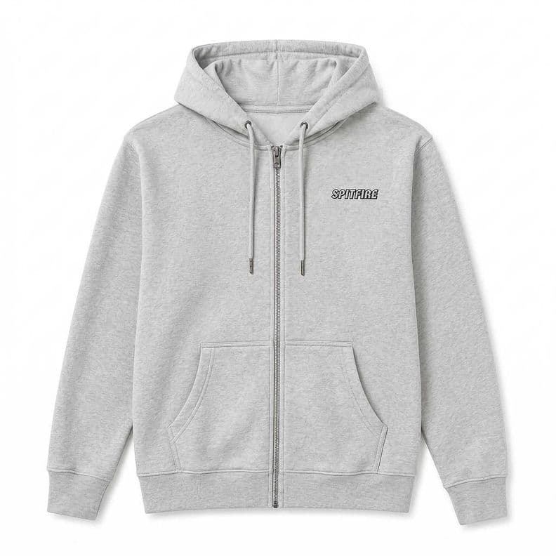 Poleron Full Zipper Hombre Spitfire Grip State Gris M
