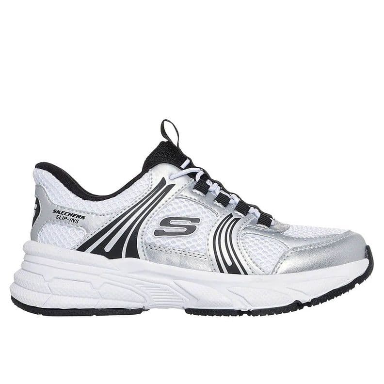Zapatillas Urbanas Nina Skechers Slip-ins Retro-Graph 319078L-WBKS Blanco 26