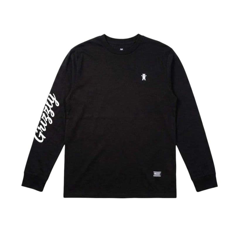 Polera Manga Larga Hombre Grizzly Griptape Embroidered OG Bear Negro Cafe M