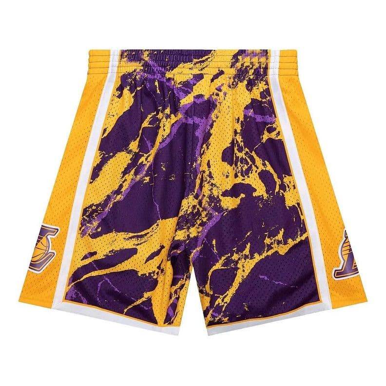 Short Los Angeles Lakers Mitchell & Ness Marble Amarillo/Morado S