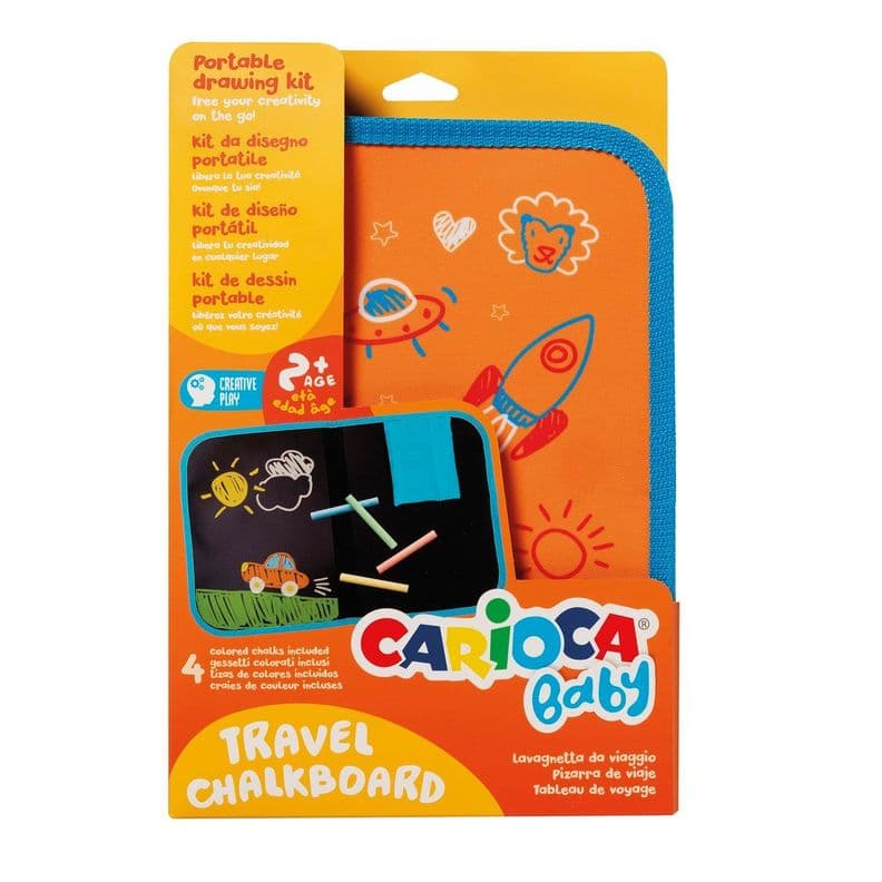 Set Creativo Carioca Baby Pizarra de Viaje con 4 Tizas