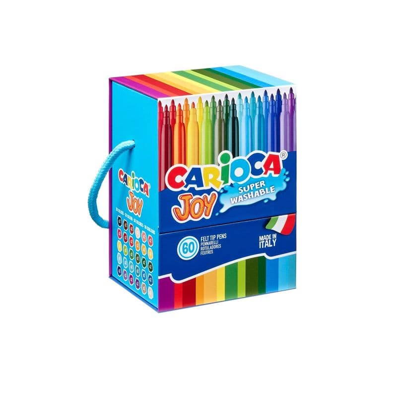 Plumones Carioca Joy 60 Unidades 30 Colores en Caja con Asa