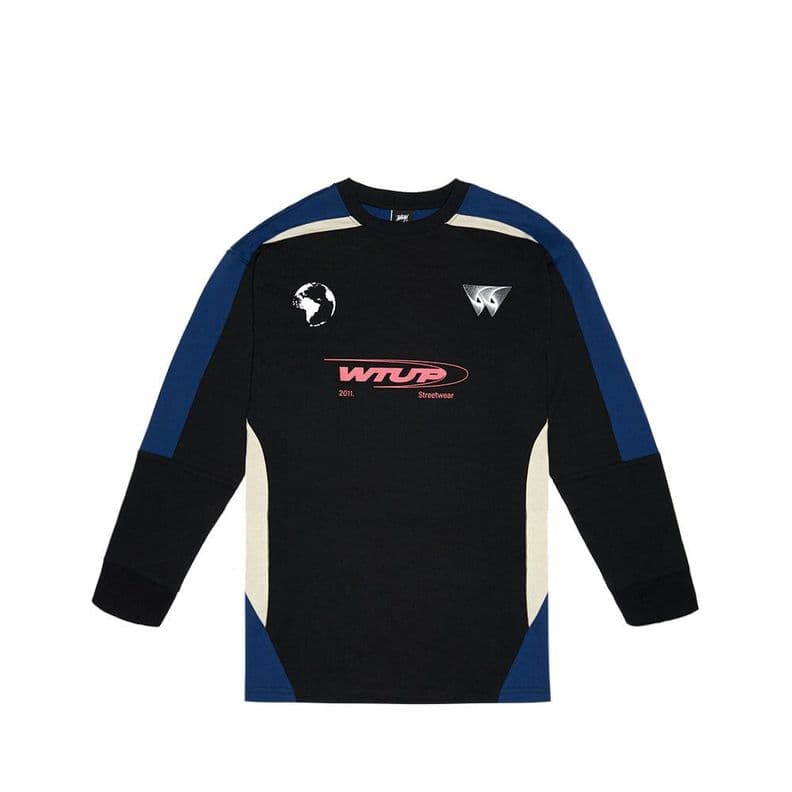 Polera Manga Larga Whatup Hombre Black Blue Negro L