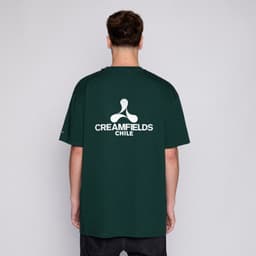 Polera Creamfields x Whatup Green Logo White Verde S