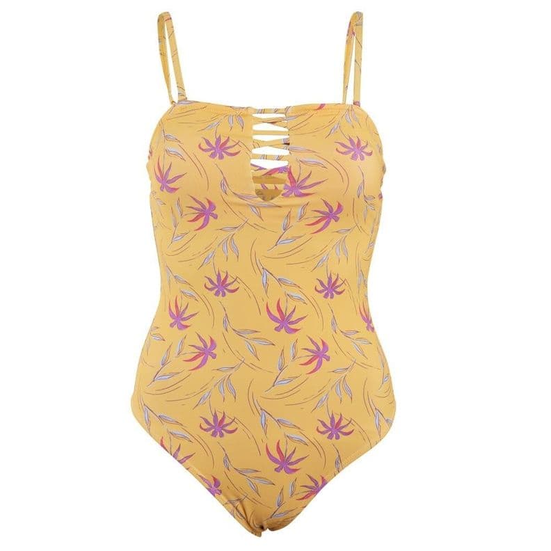 Traje de Bano Strap Ajustable Orange Amarillo S