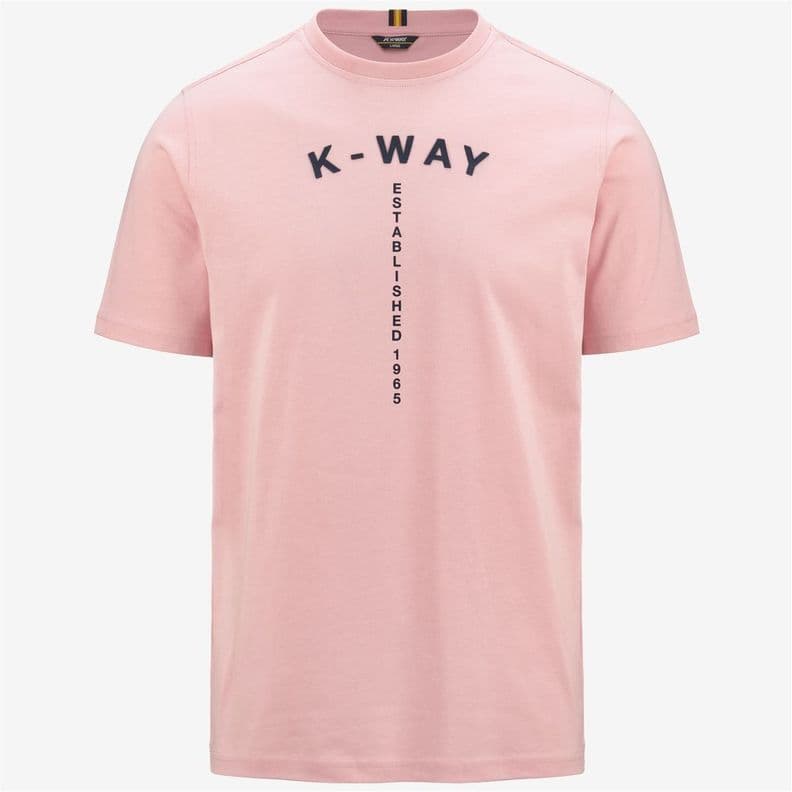 Polera K-Way Men Odom Typo Established Pink Rosado M