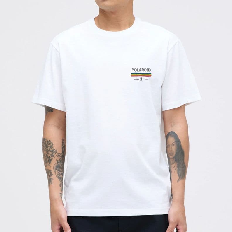 Polera Stance Polaroid Cartridge White Blanco M
