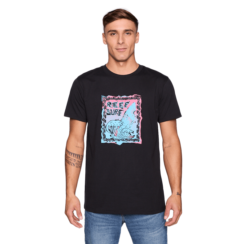 Polera Reef Men Surf Surf Black Negro M