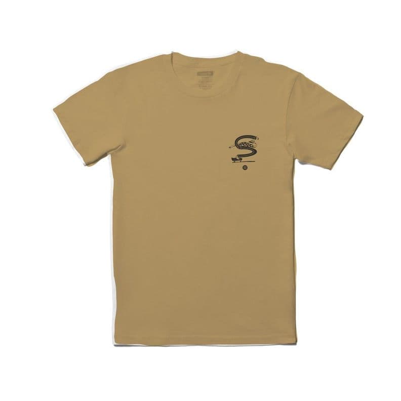 Polera Stance Pounding Pavement Tee Khaki Cafe XXL