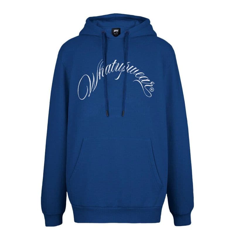 Poleron Whatup Hombre Hoodie Logo Blue Azul M