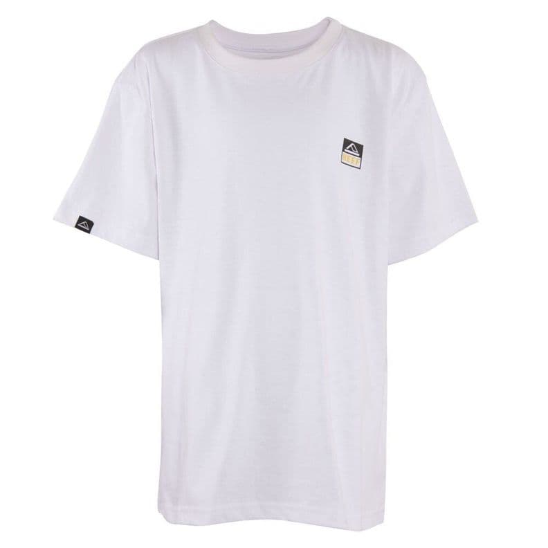 Polera Kids White Logo Black Back Blanco 14