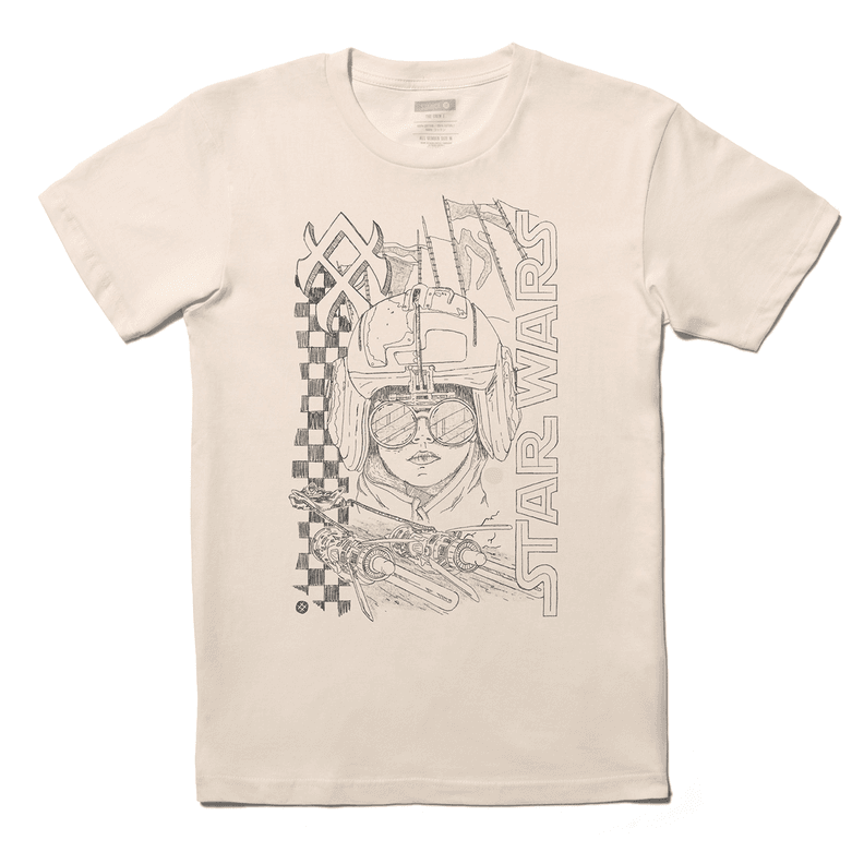 Polera Stance Anakin Vintage White Beige S