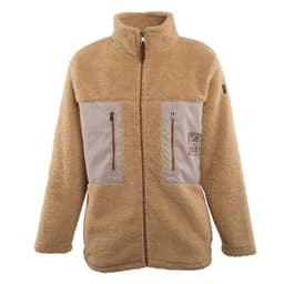 Sherpa Men Full Zipper Brown Cafe S