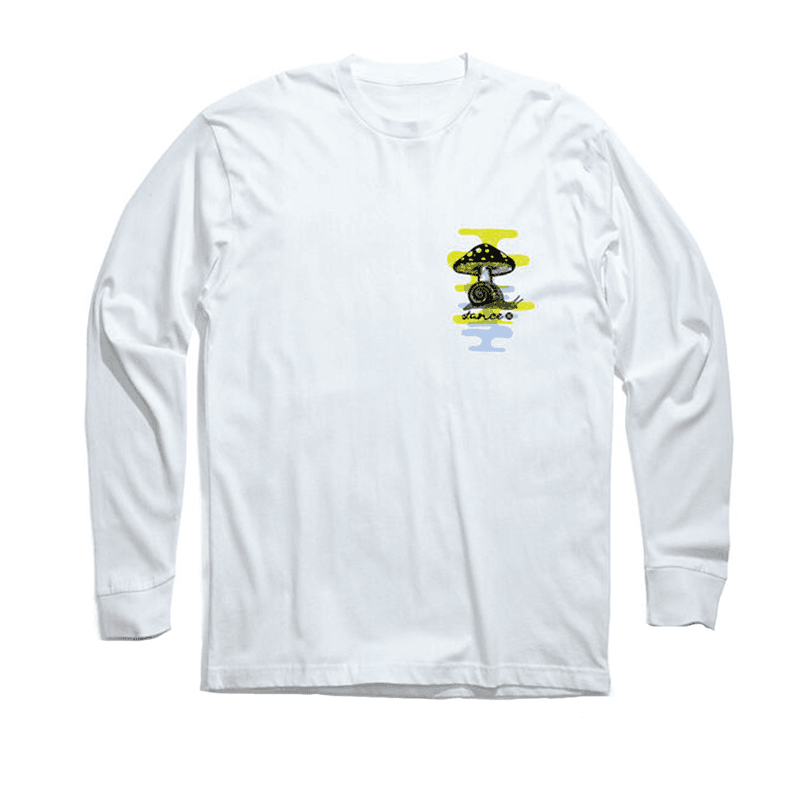 Polera Manga Larga Mental Growth White Blanco XL