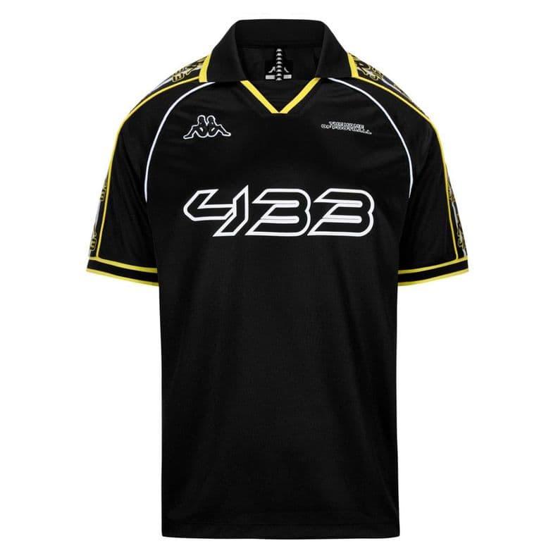 Camiseta Kappa 222 Banda Rombat 433 Oversize Black Negro XL