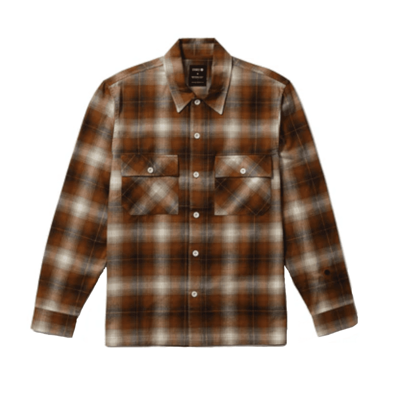 Camisa Stance Lowell Button Up Brown Cafe S
