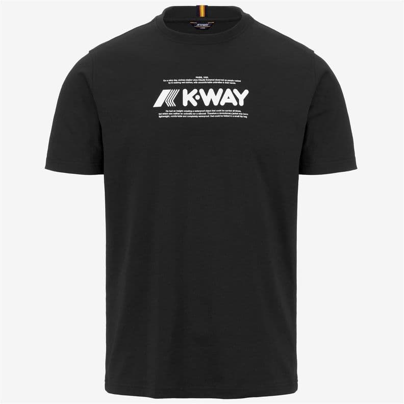 Polera K-Way Men Odom Typo Black Pure Negro XXL