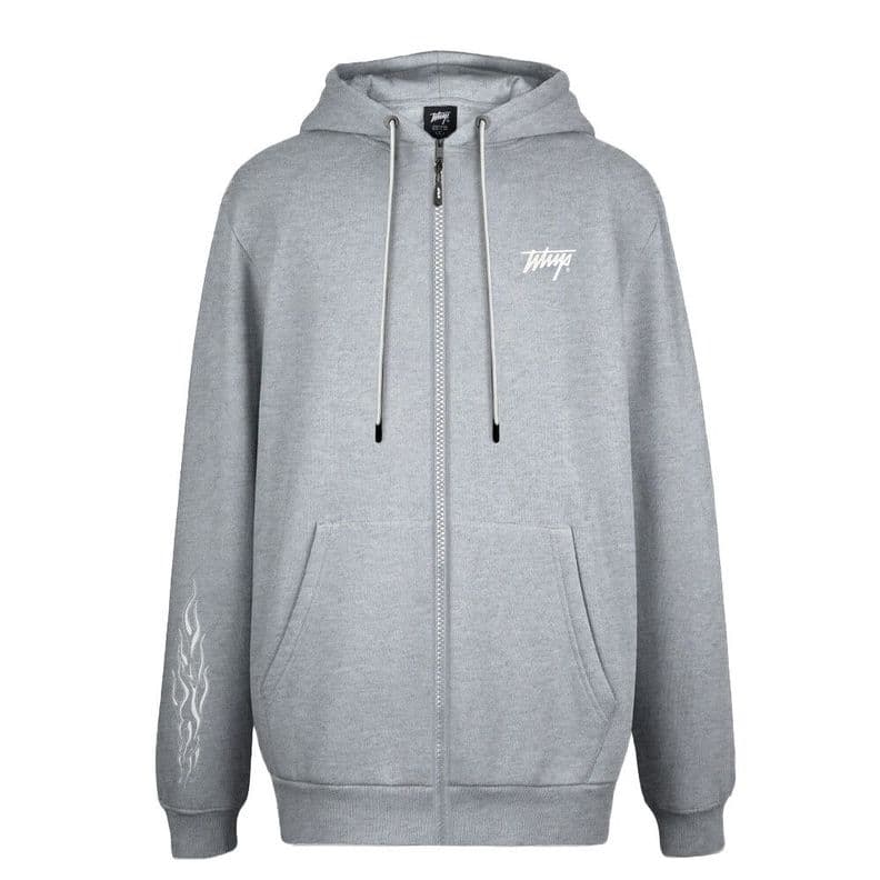 Poleron Whatup Hombre Full Zipper Flame Grey Gris L