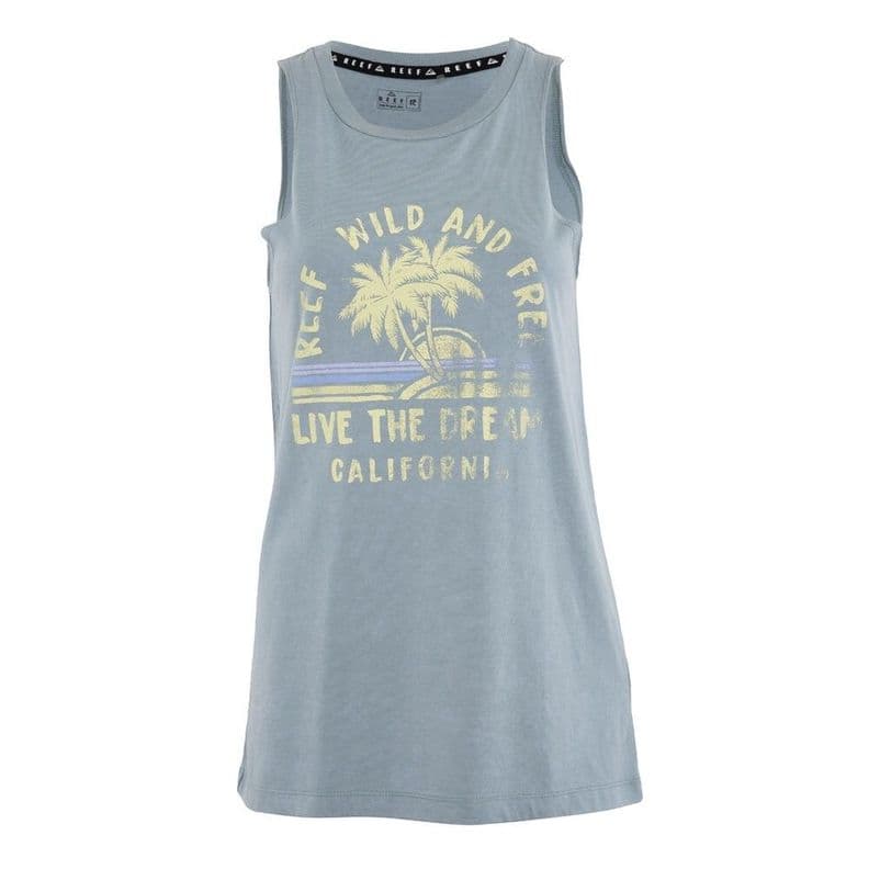 Polera Kids Musculosa Grey Palm Gris 10