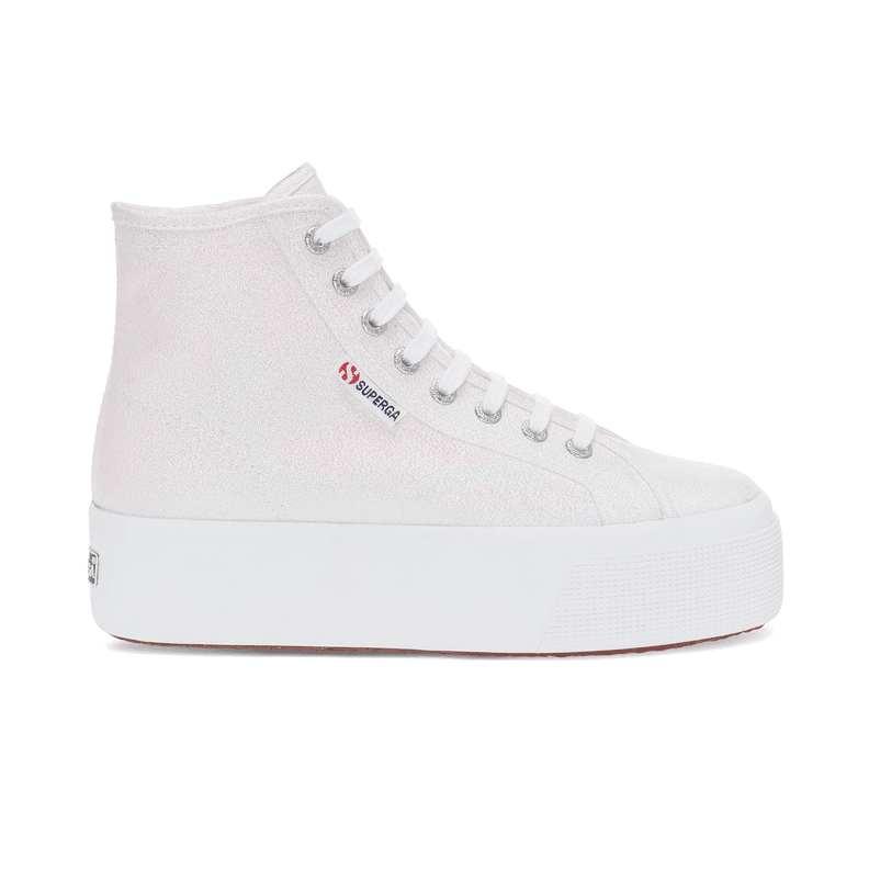 Zapatilla 2708 Hi Top Lame Iridescent Blanco 36