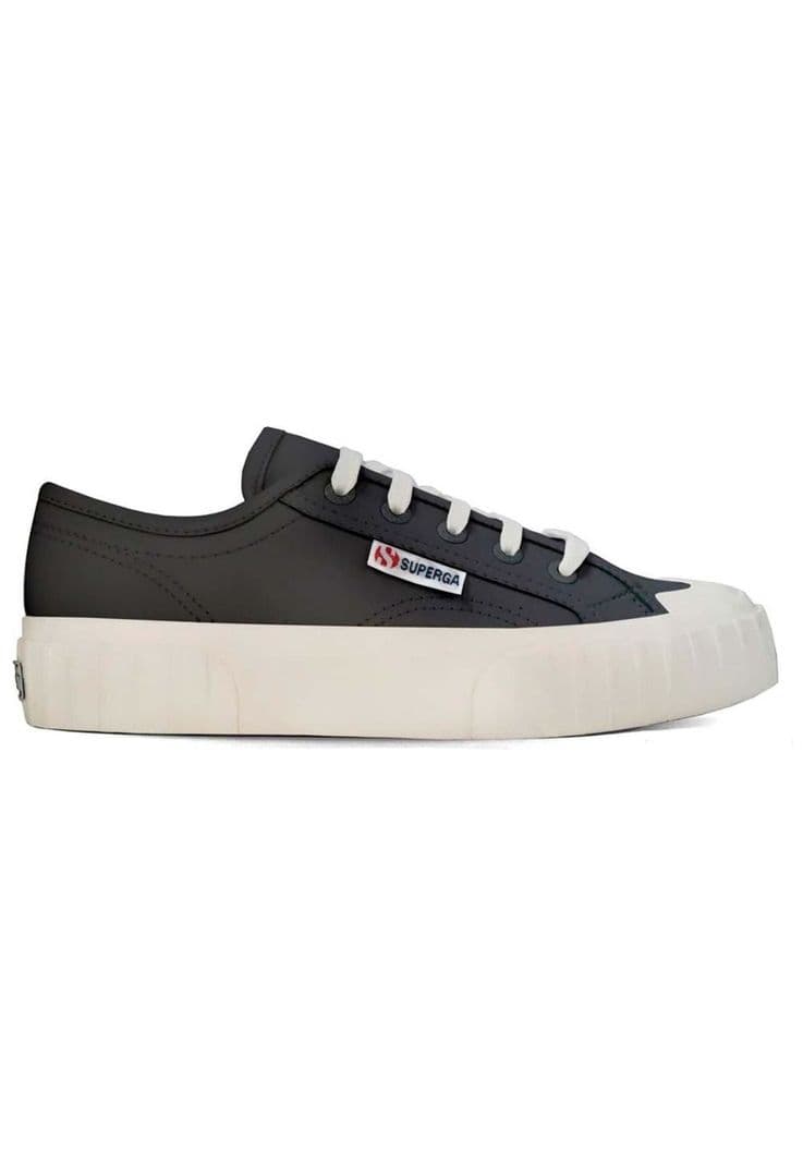 Zapatilla 2630 Stripe Vegan Faux Black White Negro 41