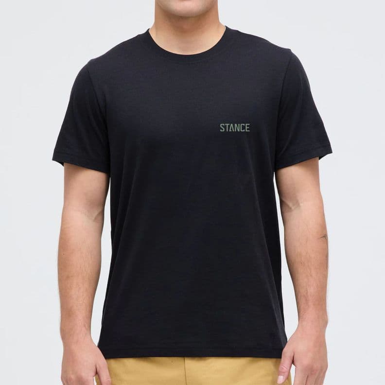 Polera Stance Mountain Black Negro L