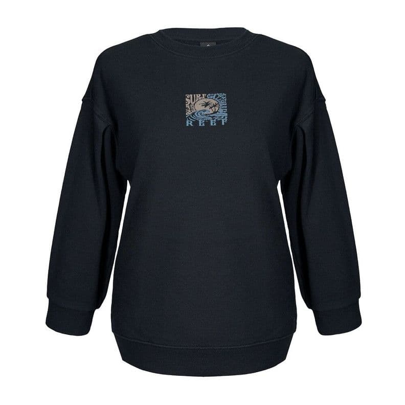 Poleron Reef Women Crew Black Negro S