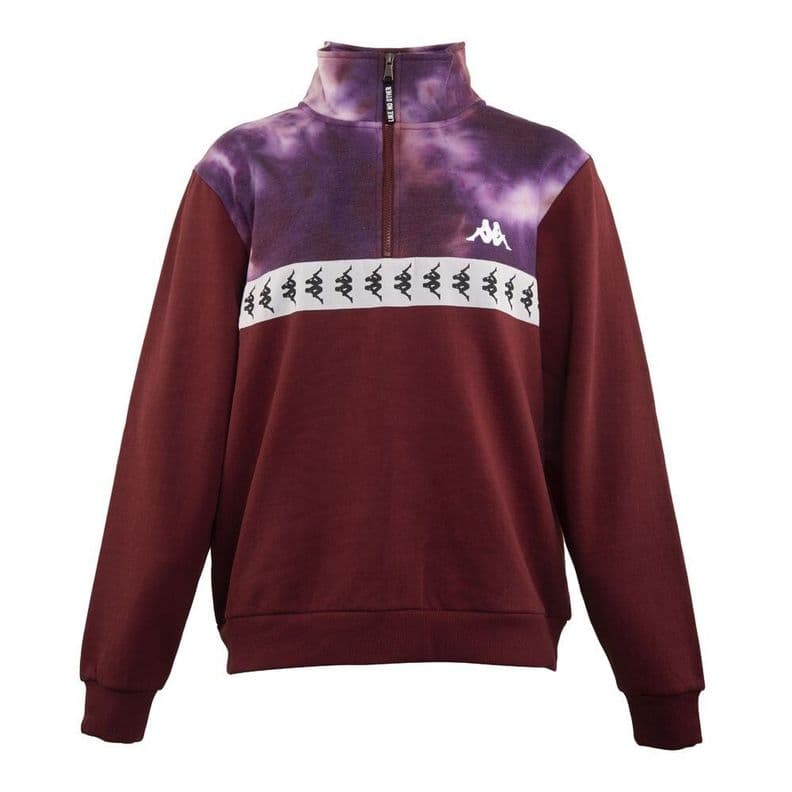 Poleron Men Half Zip Burgundy Rojo L
