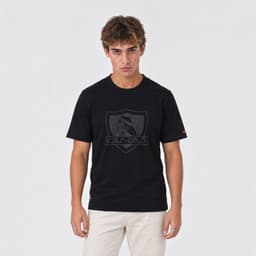 Polera Colo-Colo Urbano Classic Negro Escudo Gris L