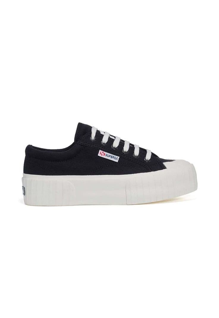 Zapatilla 2631 Stripe Platform Black White Negro 40