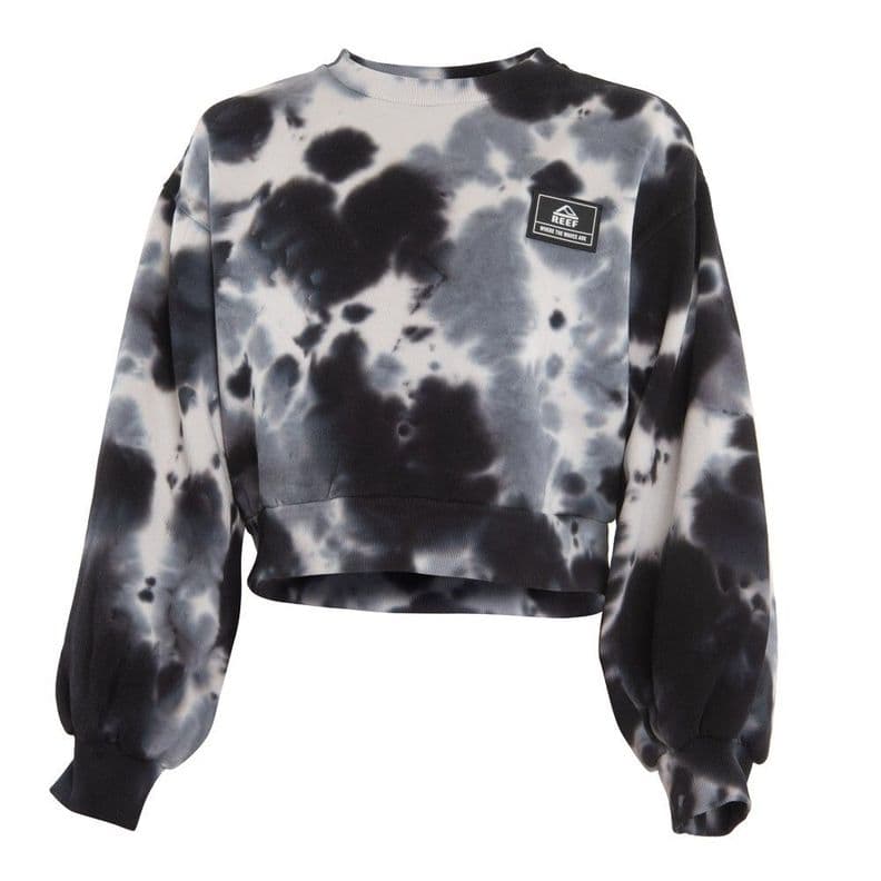 Poleron Girls Crop Black Grey White Negro 10