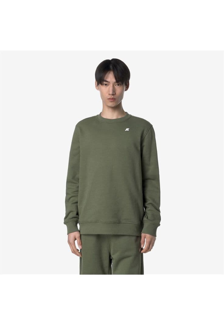 Poleron K-Way Men Baptiste French Terry Green Lichen Verde XL