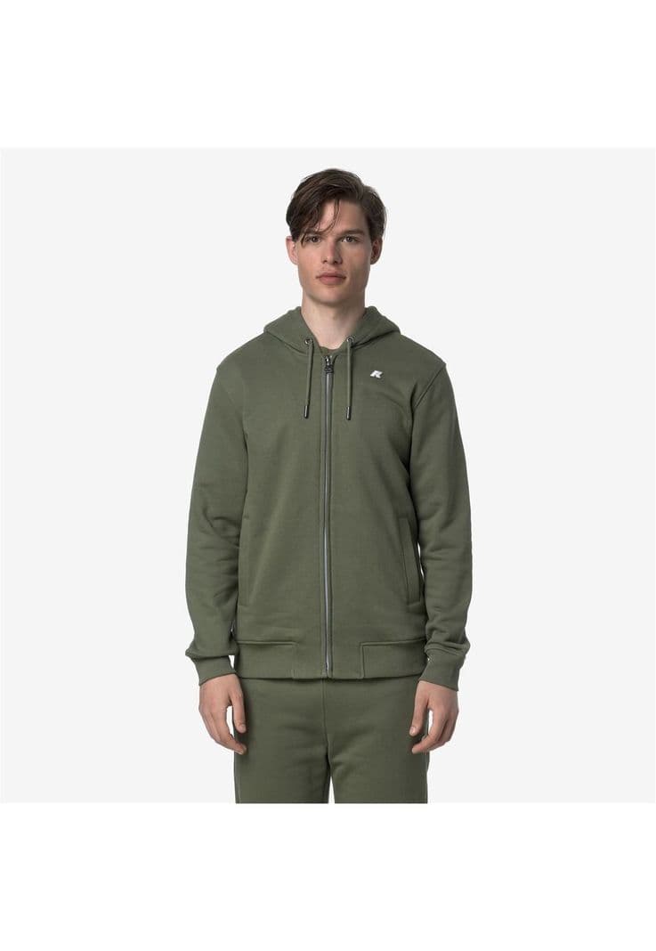 Poleron K-Way Men Anthony French Terry Green Lichen Verde M