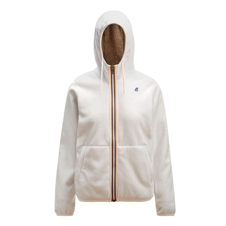 Poleron Lily Polar Reversible White Milk Beige Taupe Blanco L