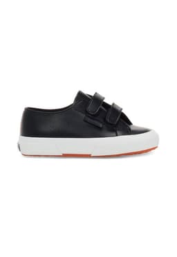 Zapatilla Kids 2750 Vegan Faux Leather Black White Negro 33
