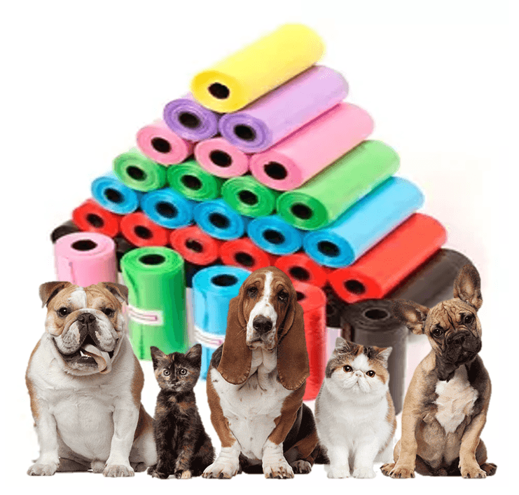120 Rollos Bolsas Excremento Caca de Perros Gatos Desechos