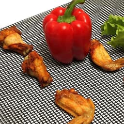 Lamina grill antiadherente reutilizable para parrillas Negro