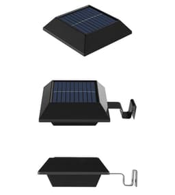Foco led cuadrado con panel solar 3.7v 12 led Negro