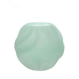 Florero pecera de vidrio verde menta 18 Cm